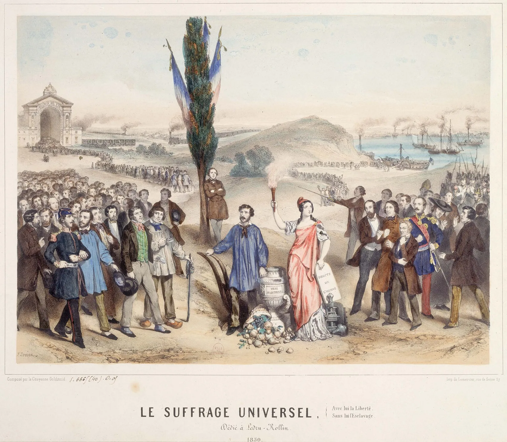Le Suffrage universel — lithographie de Frédéric Sorrieu, 1850