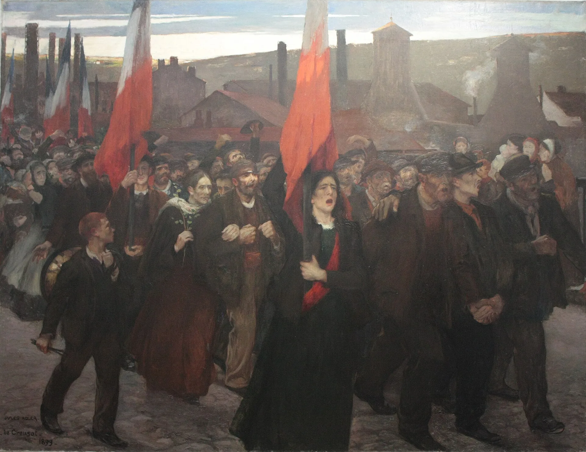 La Grève au Creusot — Jules Adler, 1899