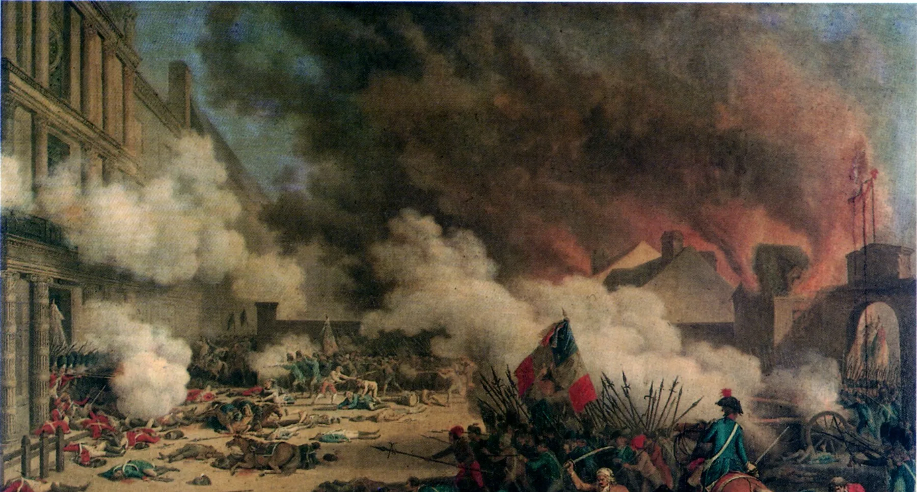 Prise du palais des Tuileries, 10 août 1792 — Jacques Bertaux, 1793