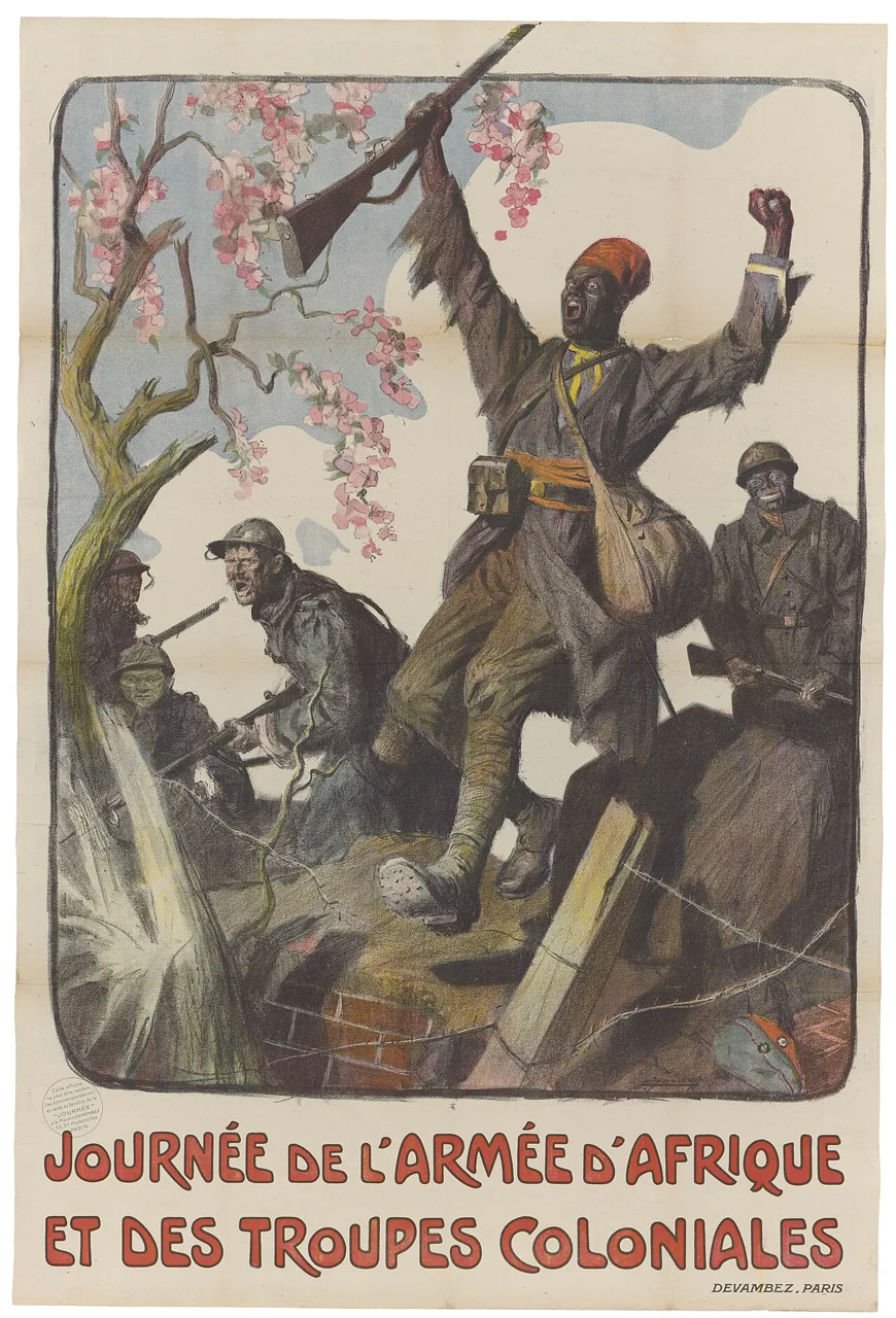 « Journée de l’Armée d’Afrique et des troupes coloniales » — affiche de Lucien Jonas, 1917