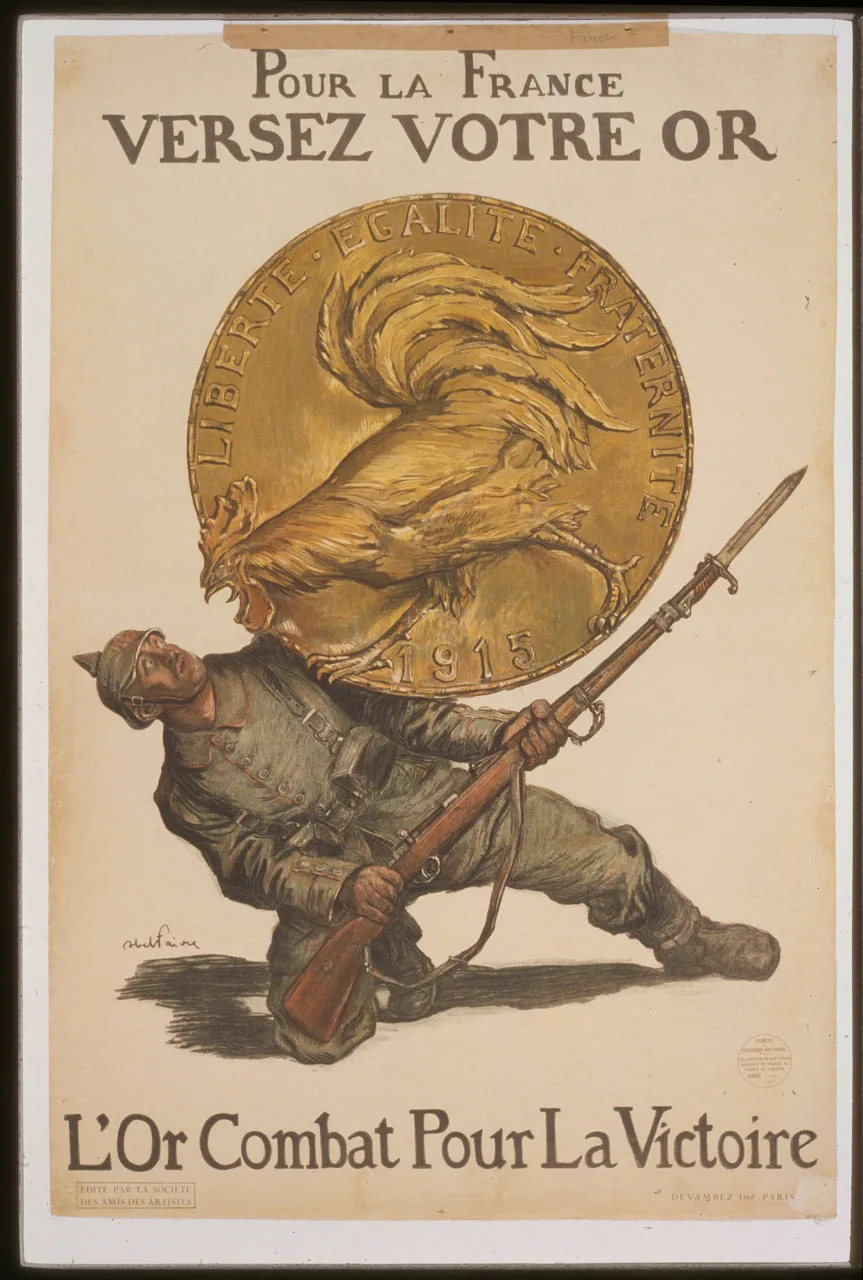 « Pour la France, versez votre or » — affiche d’Abel Faivre, 1915